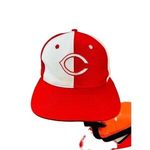 MLB Unisex Red White Cincinnati Reds Hat Men Red Baseball Cap One Size